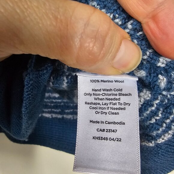 Talbots Merino Wool Cardigan Jacket 2X Blue Plaid Gold Button Mature Office - Picture 6 of 8